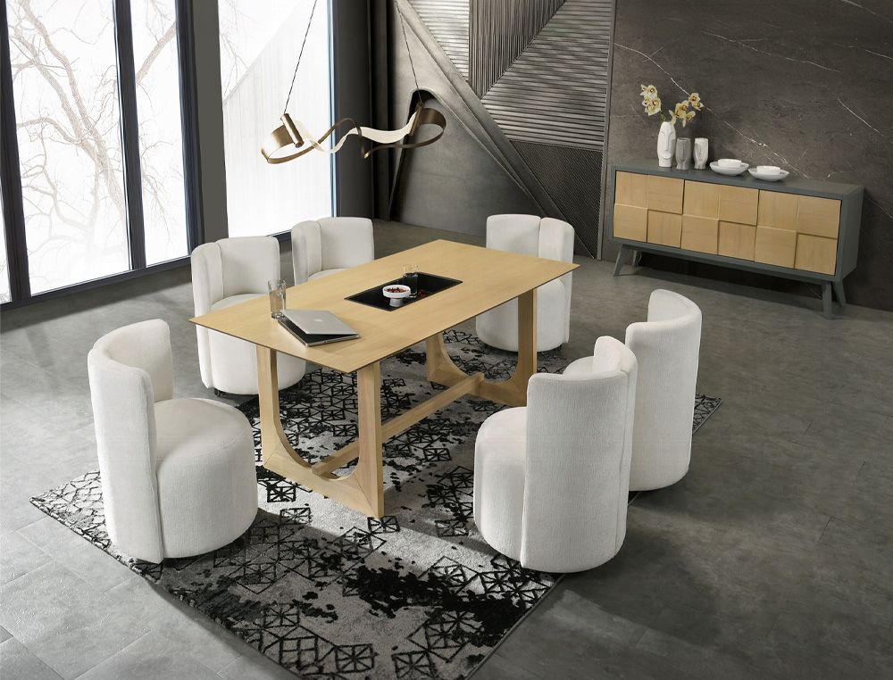 Jenny Natural Finish Dining Table Set