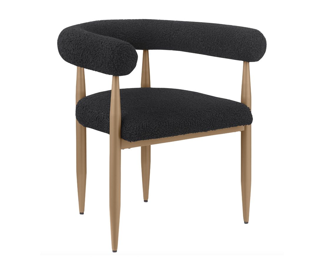 Jody Black Boucle Dining Chair