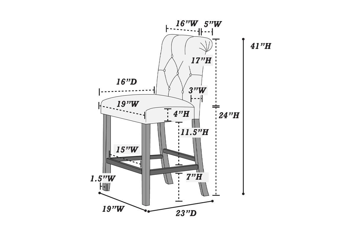 Joly Pub Chair Dimensions