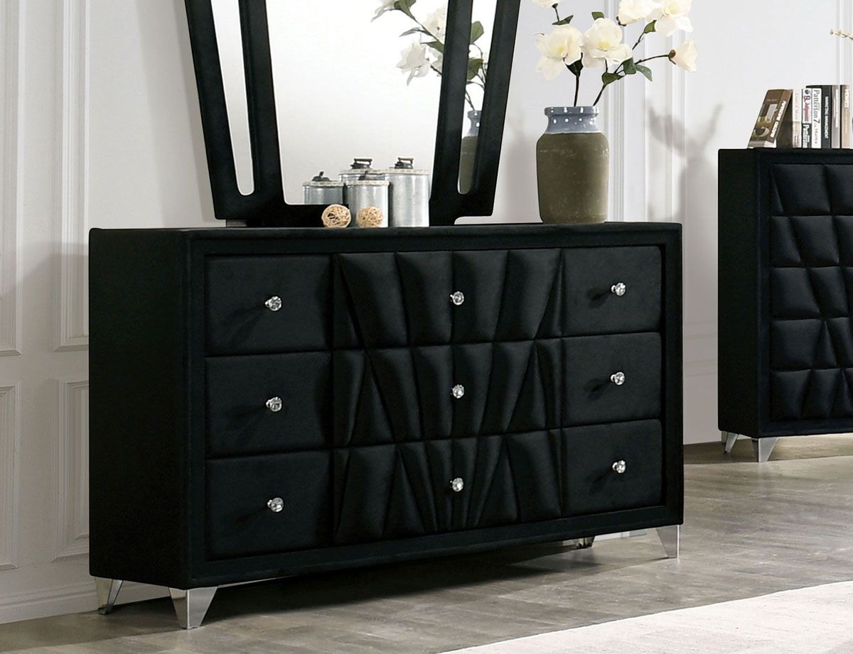 Josie Black Velvet Dresser