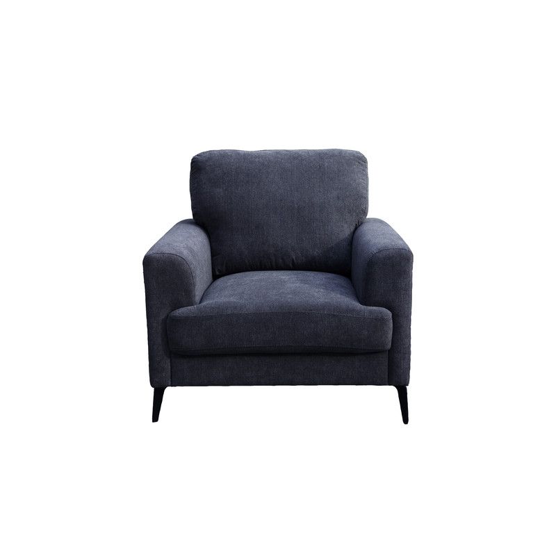 Kaiden Black Chenille Chair