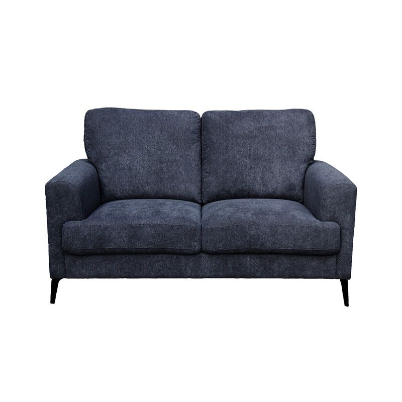 Kaiden Black Chenille Loveseat