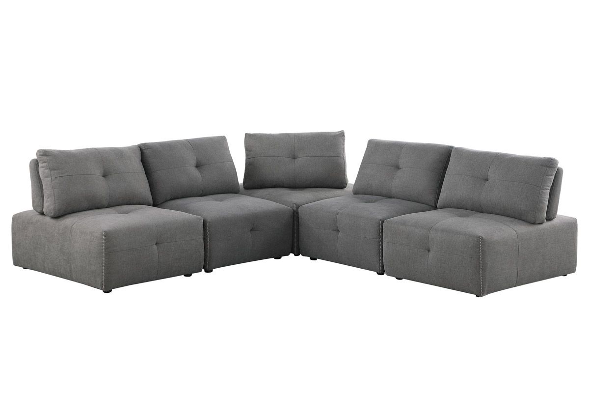 Kala Grey Modular Sectional Deep Seats