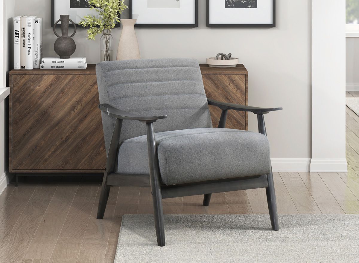 Kara Grey Velvet Accent Chair