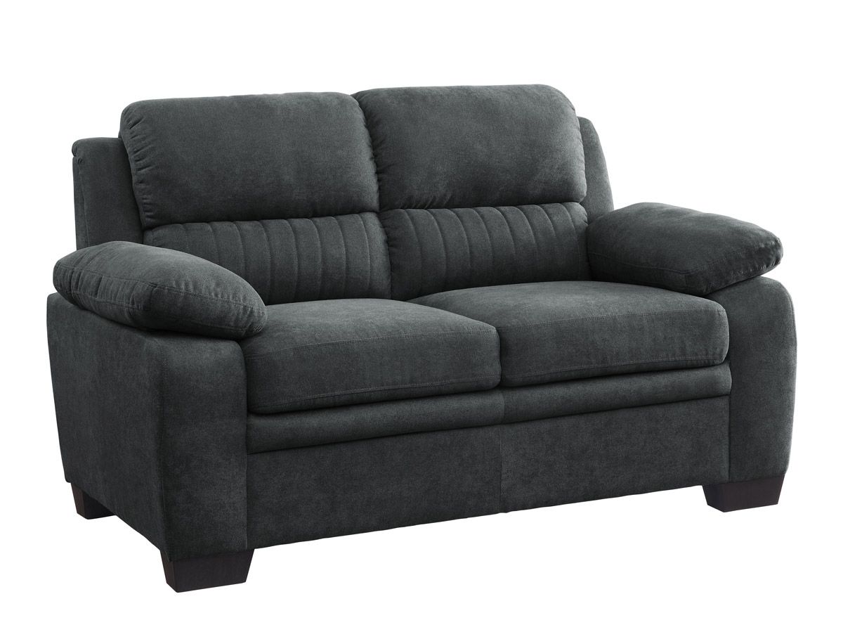 Katie Charcoal Fabric Casual Loveseat