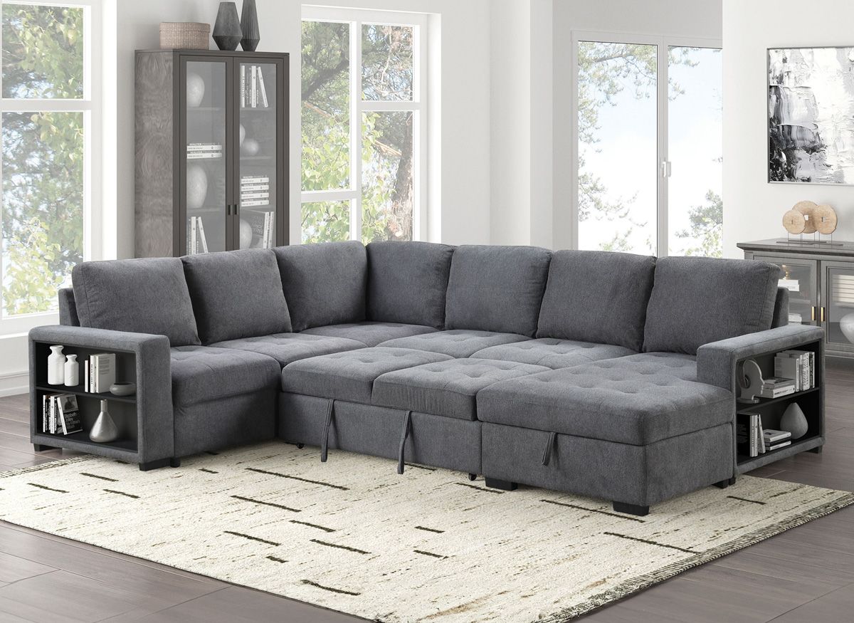 Kaywood Grey Sectional Sleeper