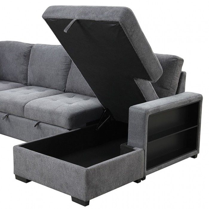 Kaywood Grey Sectional Storage