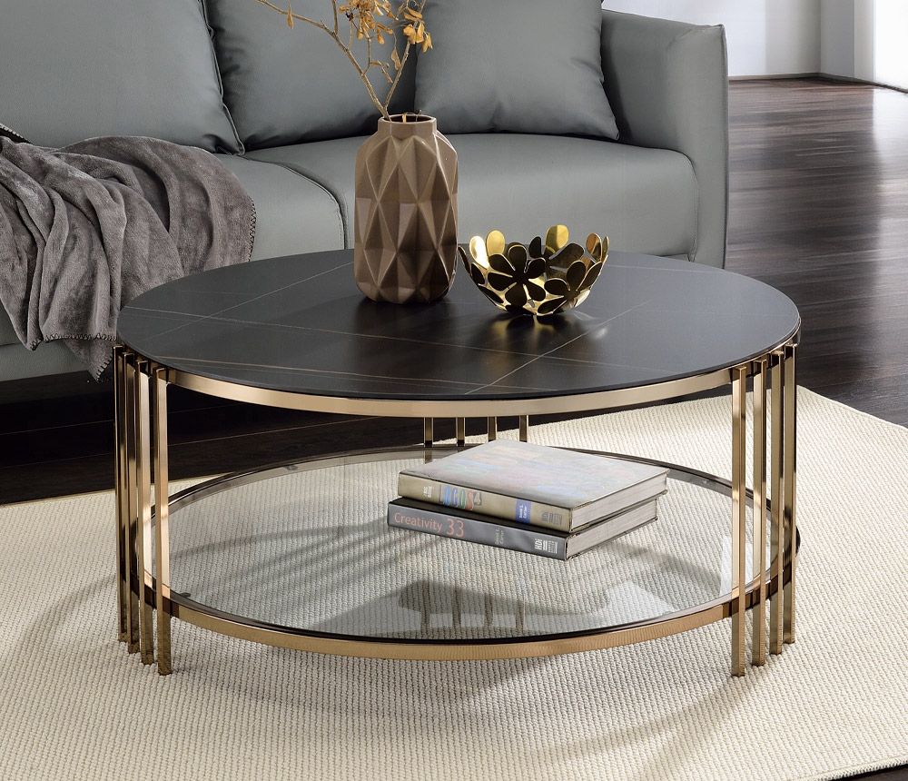 Kela Sintered Stone Round Coffee Table