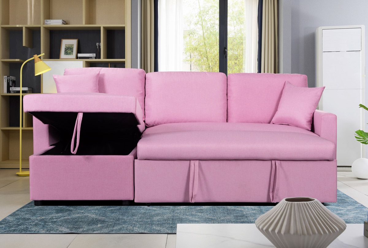 Kent Pink Sectional Storage