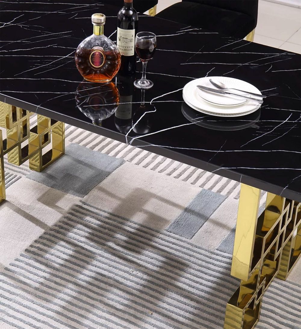 Kenza Black Marble Table Top