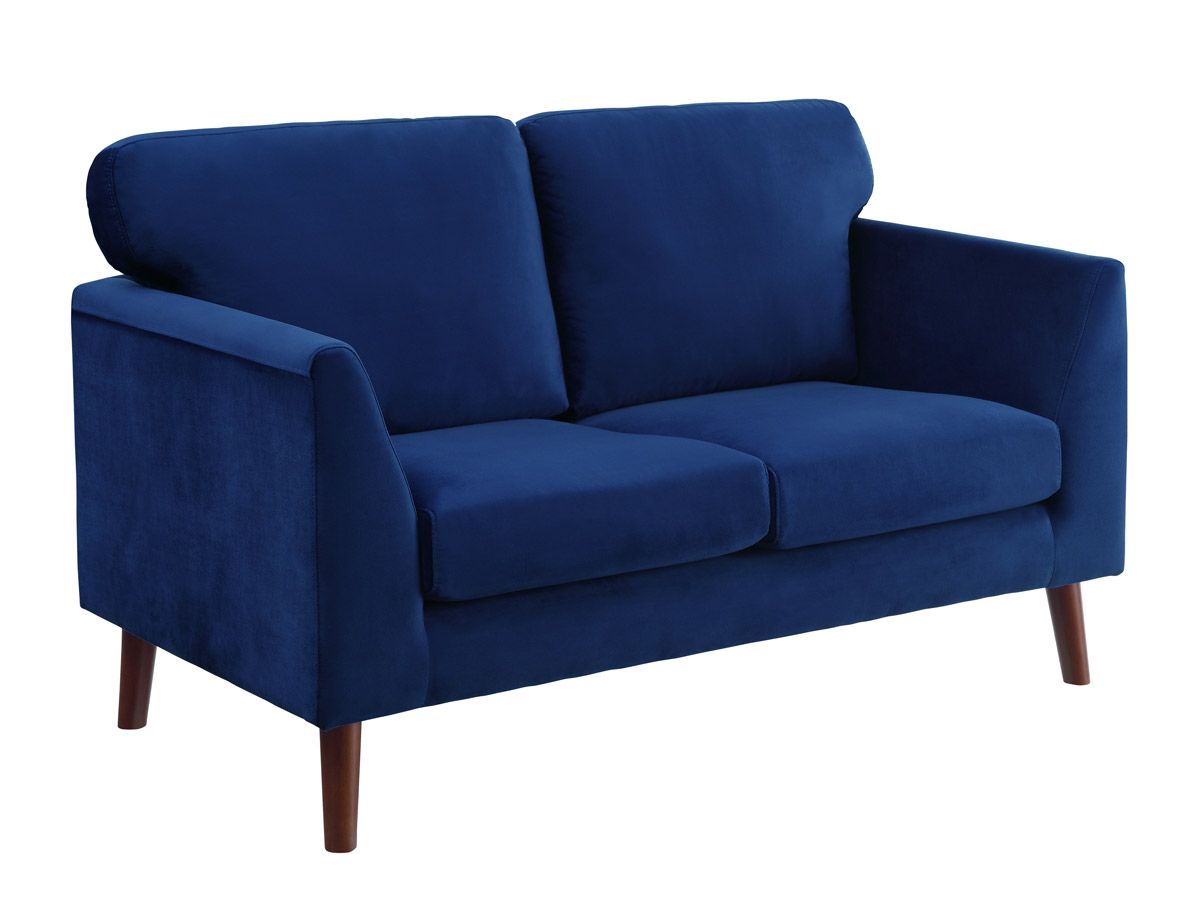 Kittleson Navy Velvet Loveseat