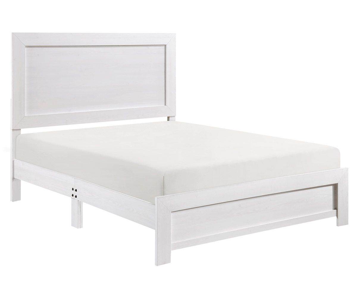 Kloten Rustic White Finish Bed