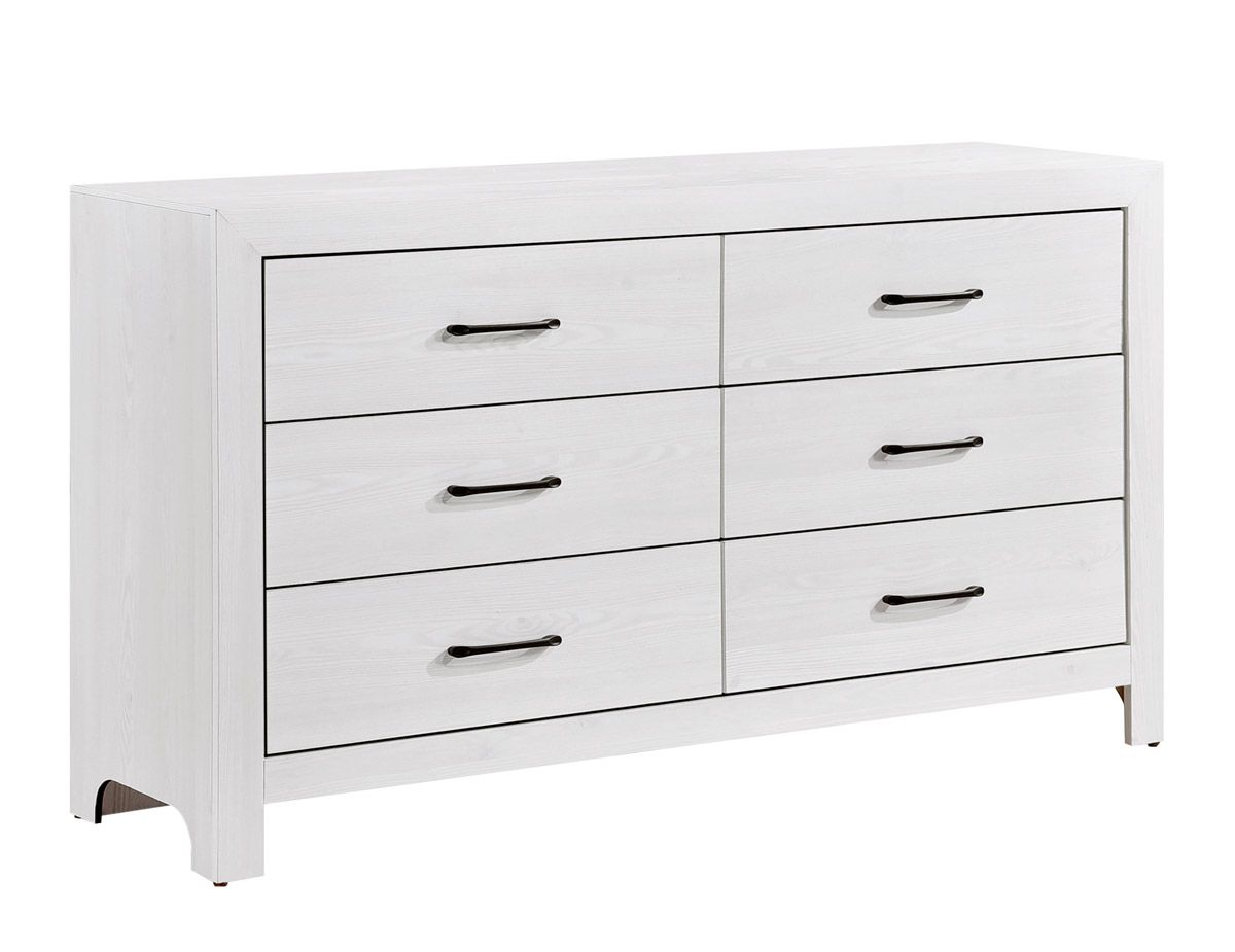 Kloten Rustic White Finish Dresser