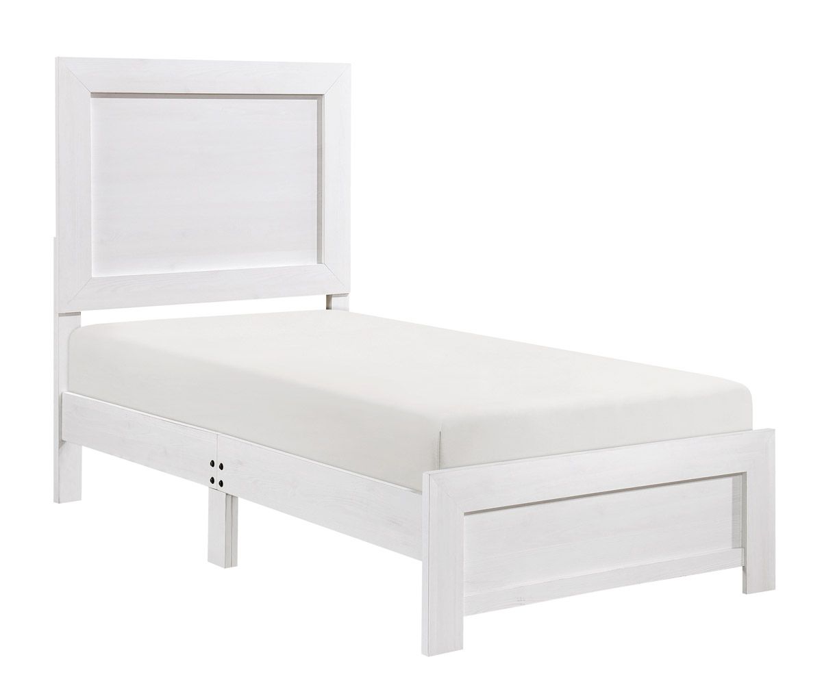 Kloten Youth Bed Rustic White Finish