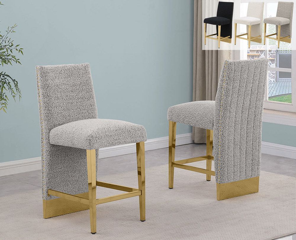 Lampton Gold Counter Height Chairs