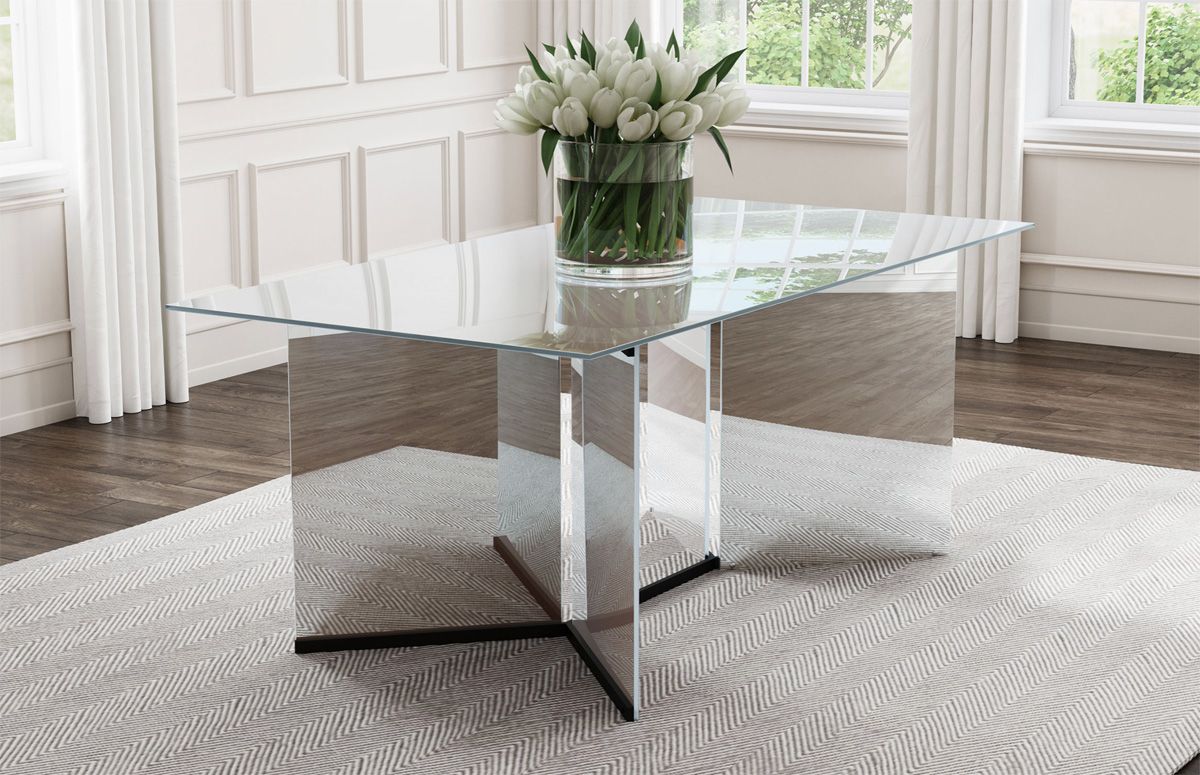 Latimer Rectangular Mirrored Dining Table