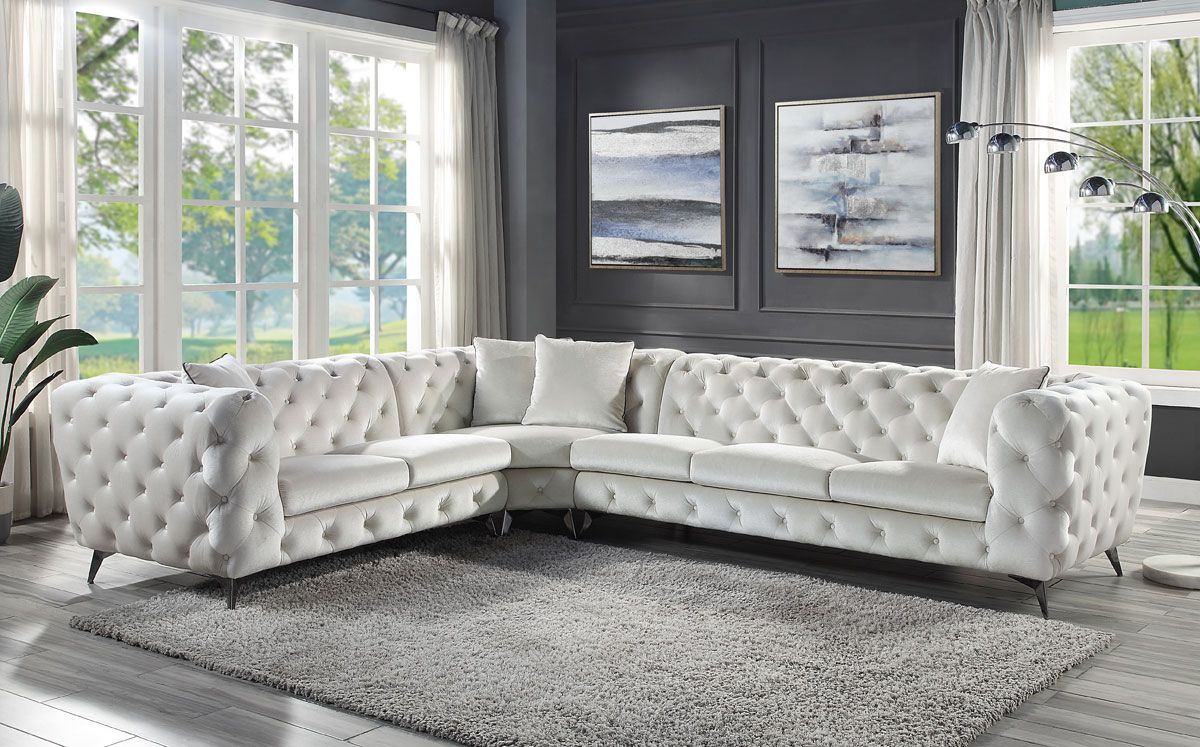 Laufen Modern Chesterfield Sectional