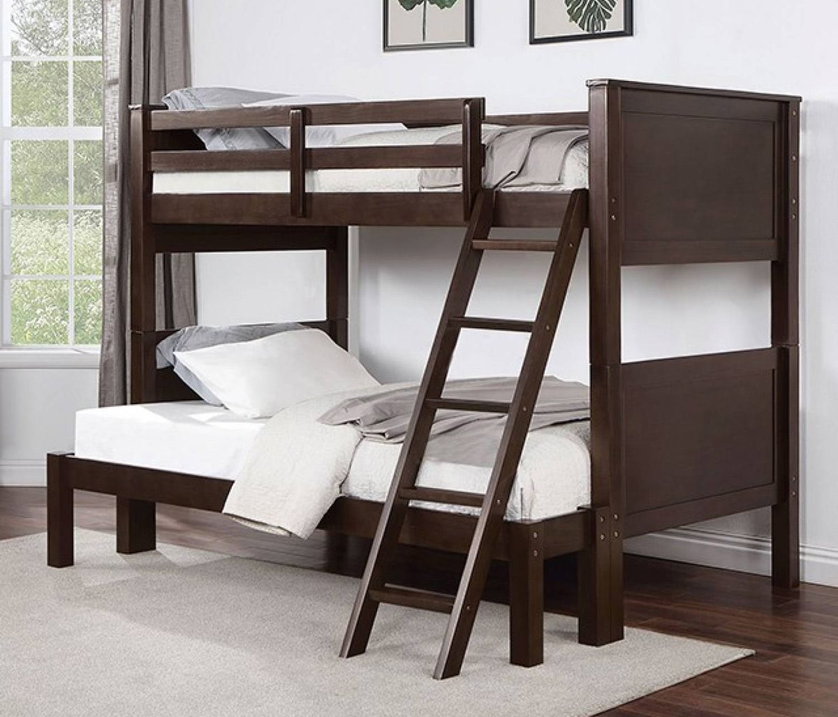 Leslie Brown Finish Twin Over Full Bunk Bed