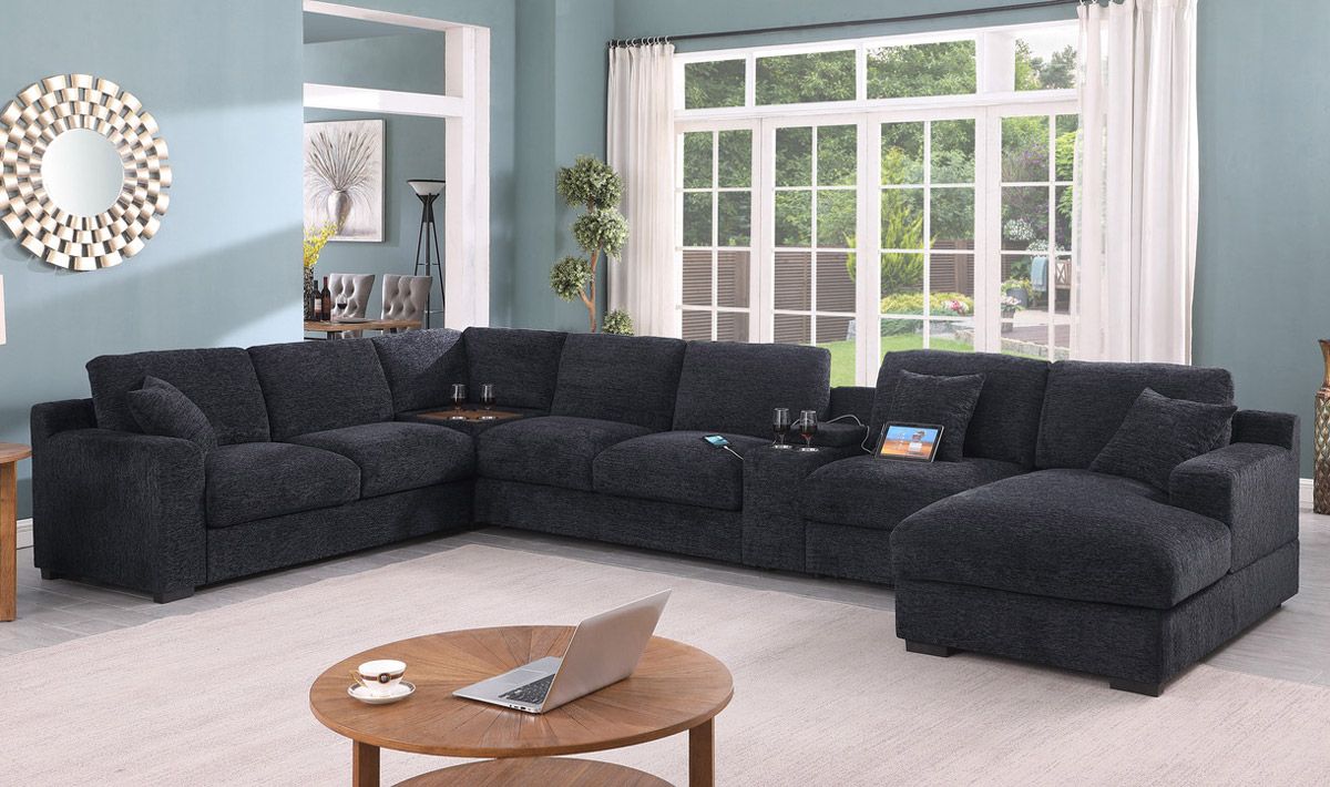 Limo Modular Sectional Charcoal Chenille