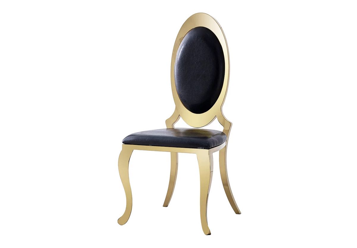 Aster Gold Black Dining Chair