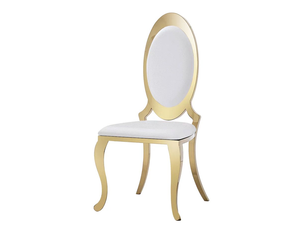 Aster Gold White Dining Chair