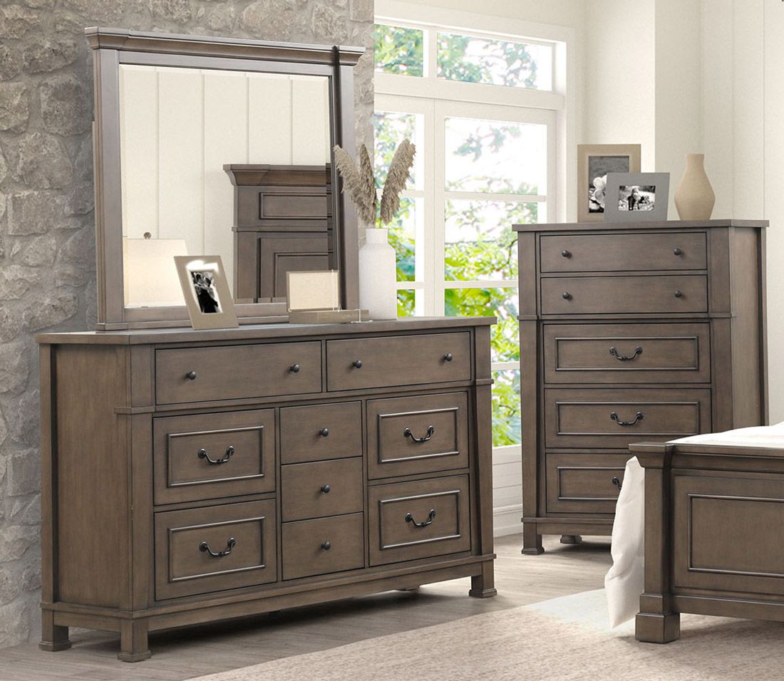 Logandale Dark Walnut Finish Dresser