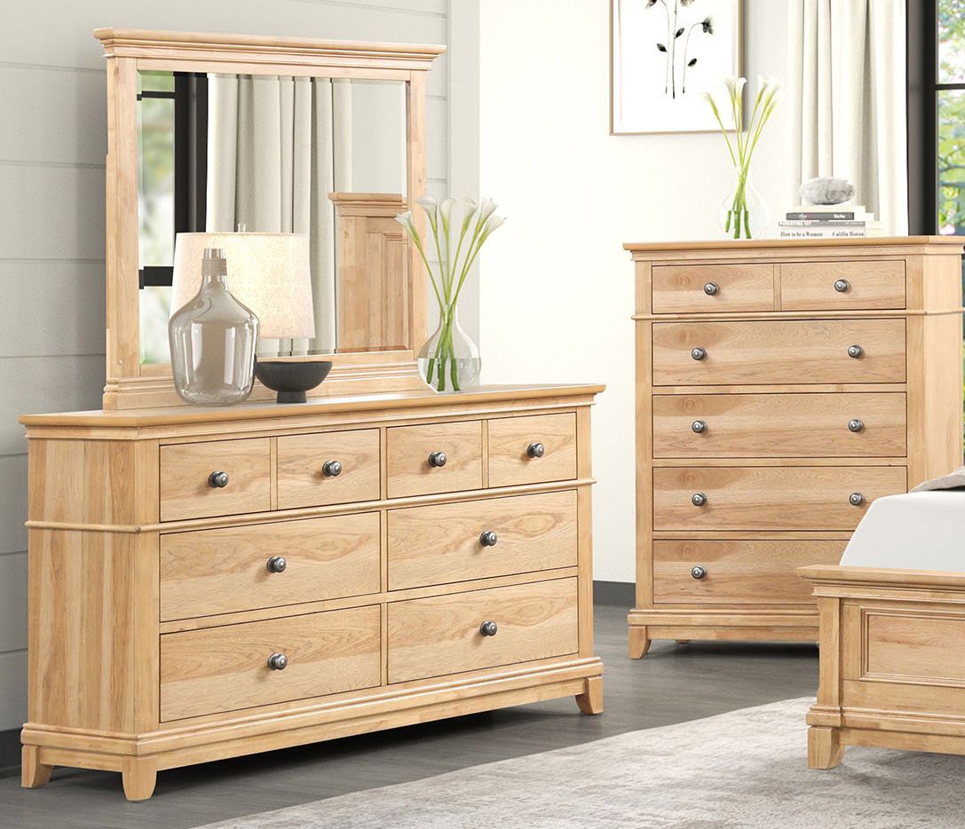 Lonan Light Oak Finish Dresser