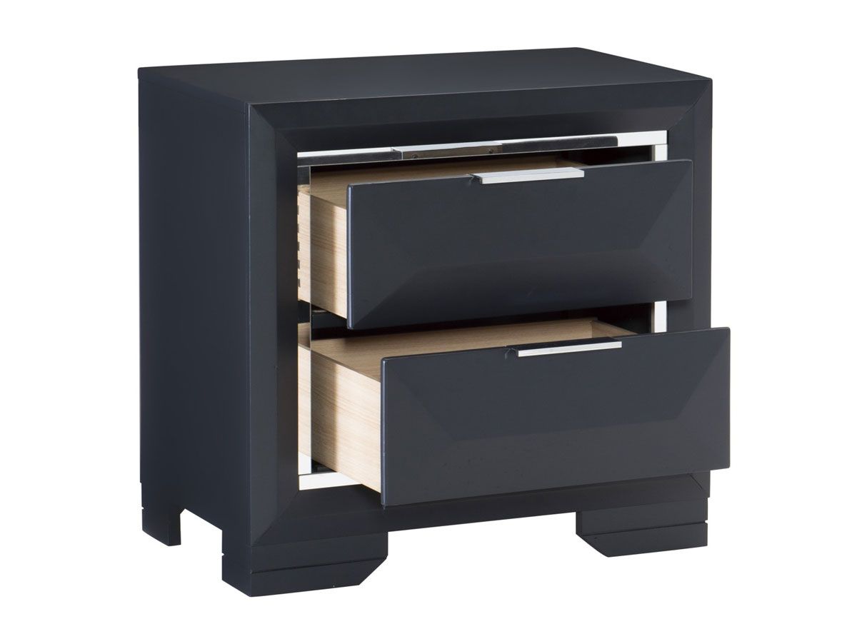 Lorel Night Stand With Mirror Trim