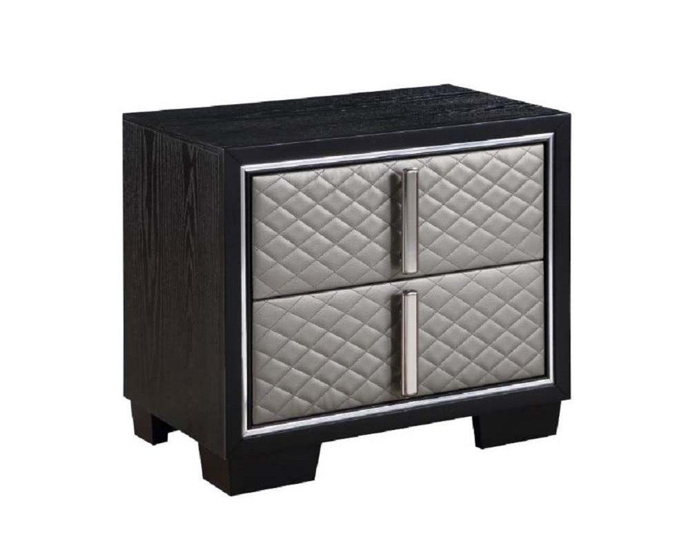 Lottie Black and Silver Night Stand