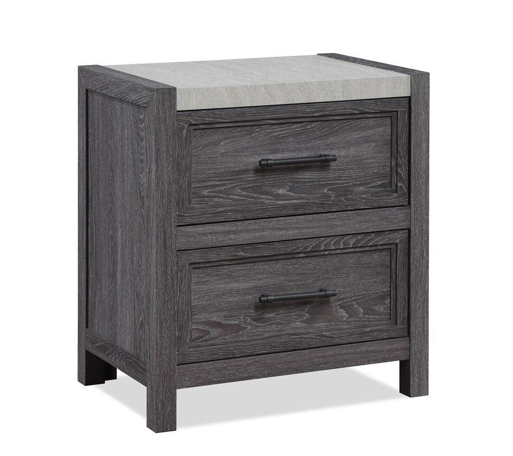 Loudon Rustic Grey Finish Night Stand