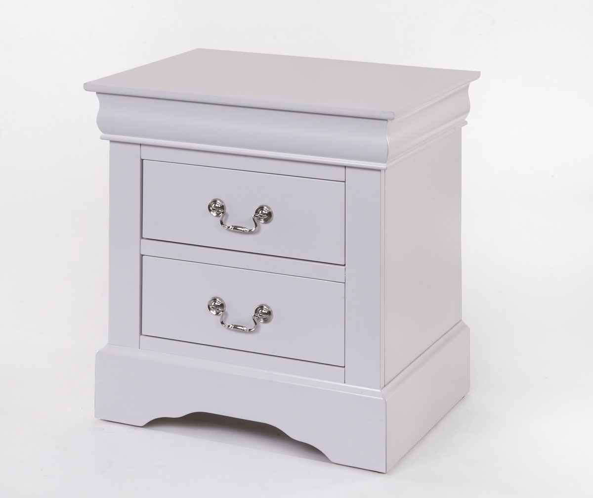 Louis Philippe White Finish Night Stand