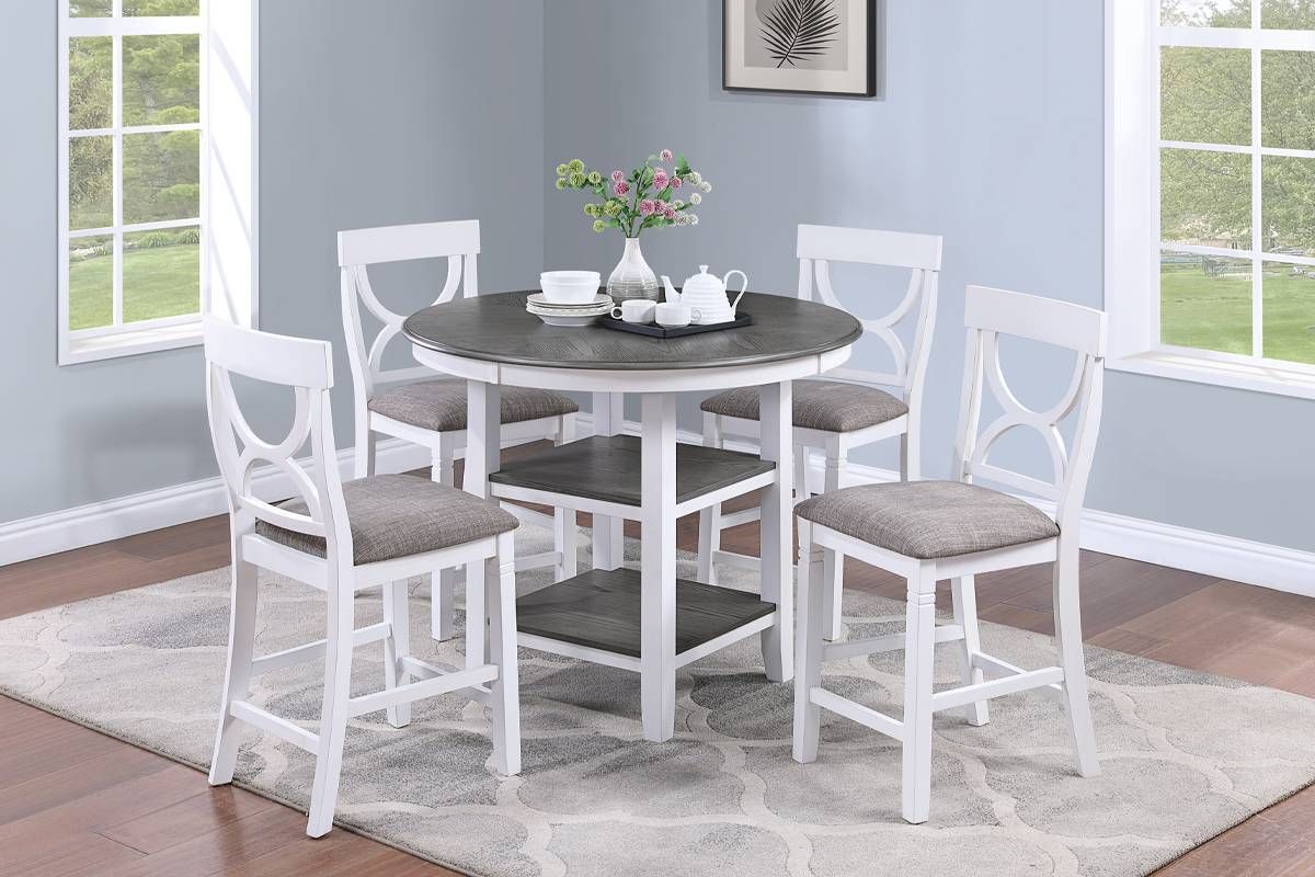 5 piece round discount pub table set