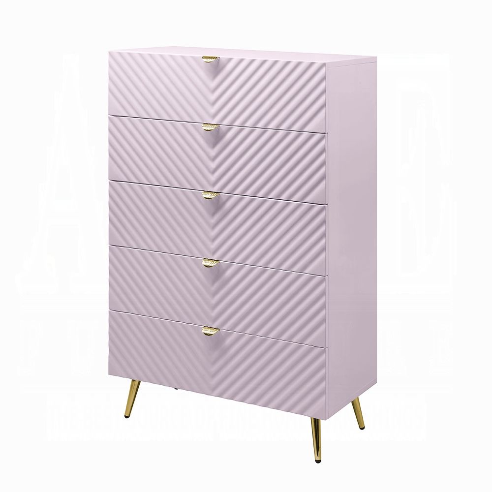 Luxor Pink Finish Chest