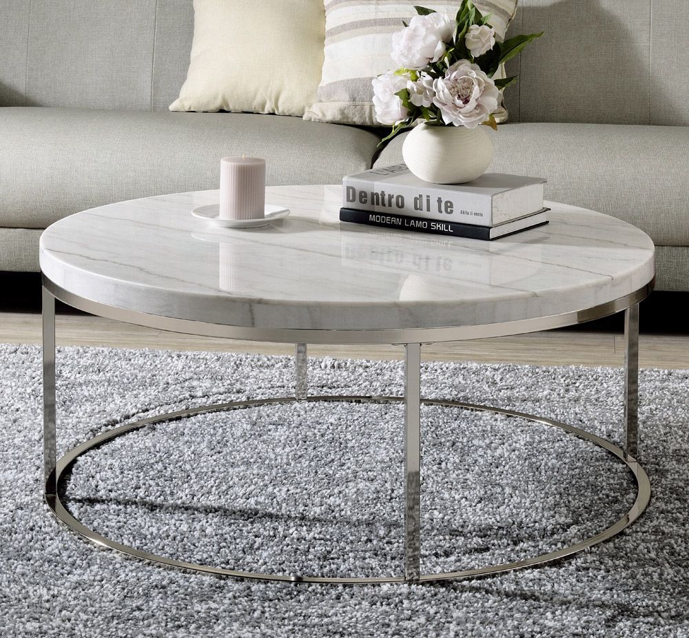 Lyon Marble Top Round Coffee Table