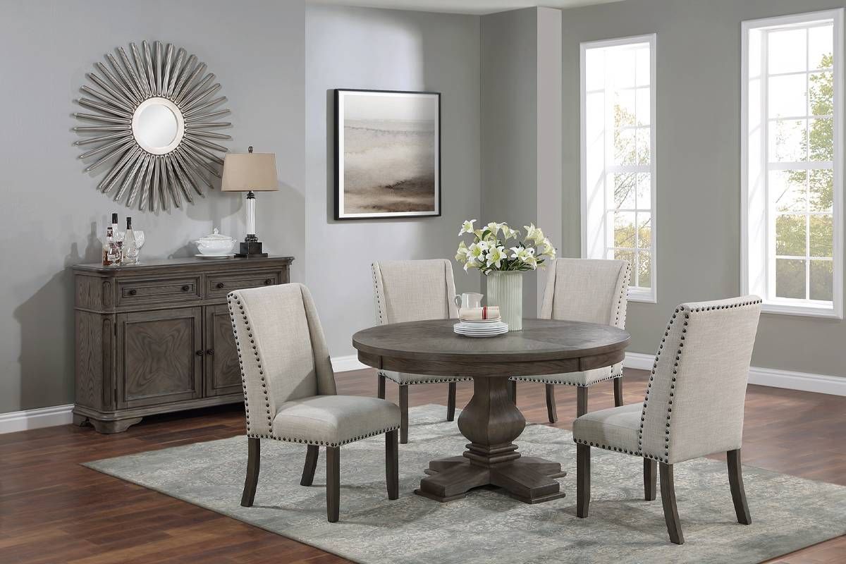 Manfrid Round Dining Table Set