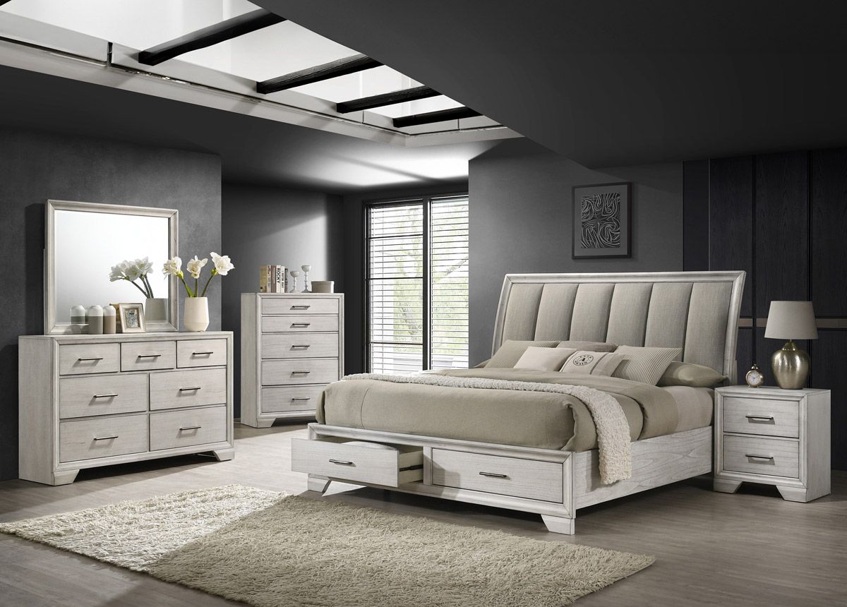 Manor White Finish Bedroom Set