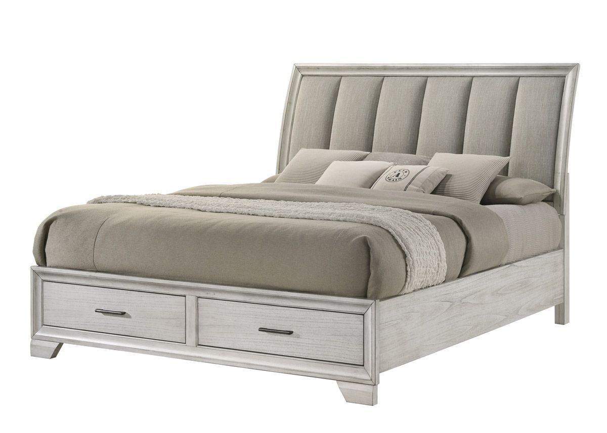 Manor White Finish Storage Bed