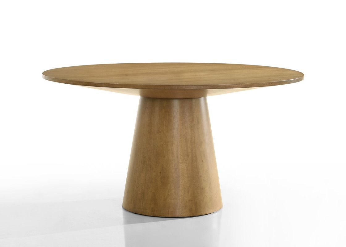 Marino Oak Finish Round Dining Table