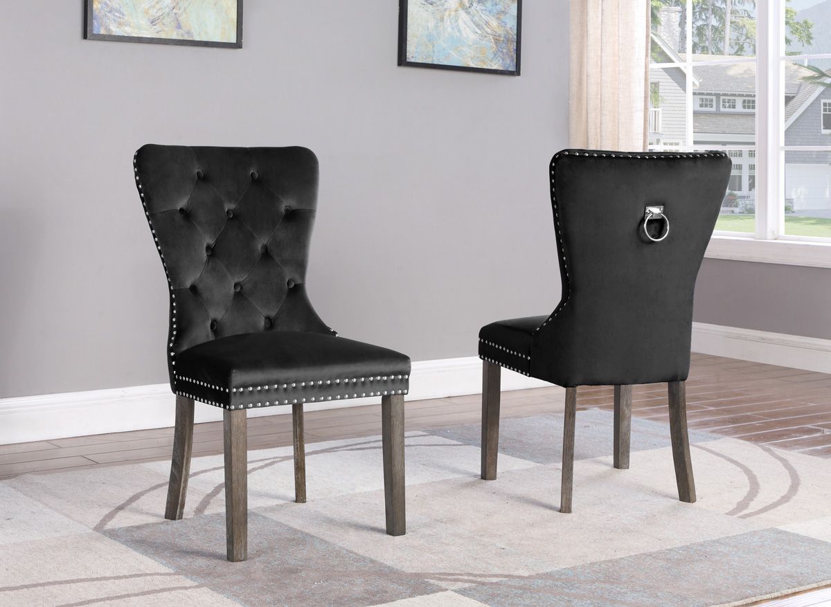 Marlin NBlack Velvet Dining Chairs