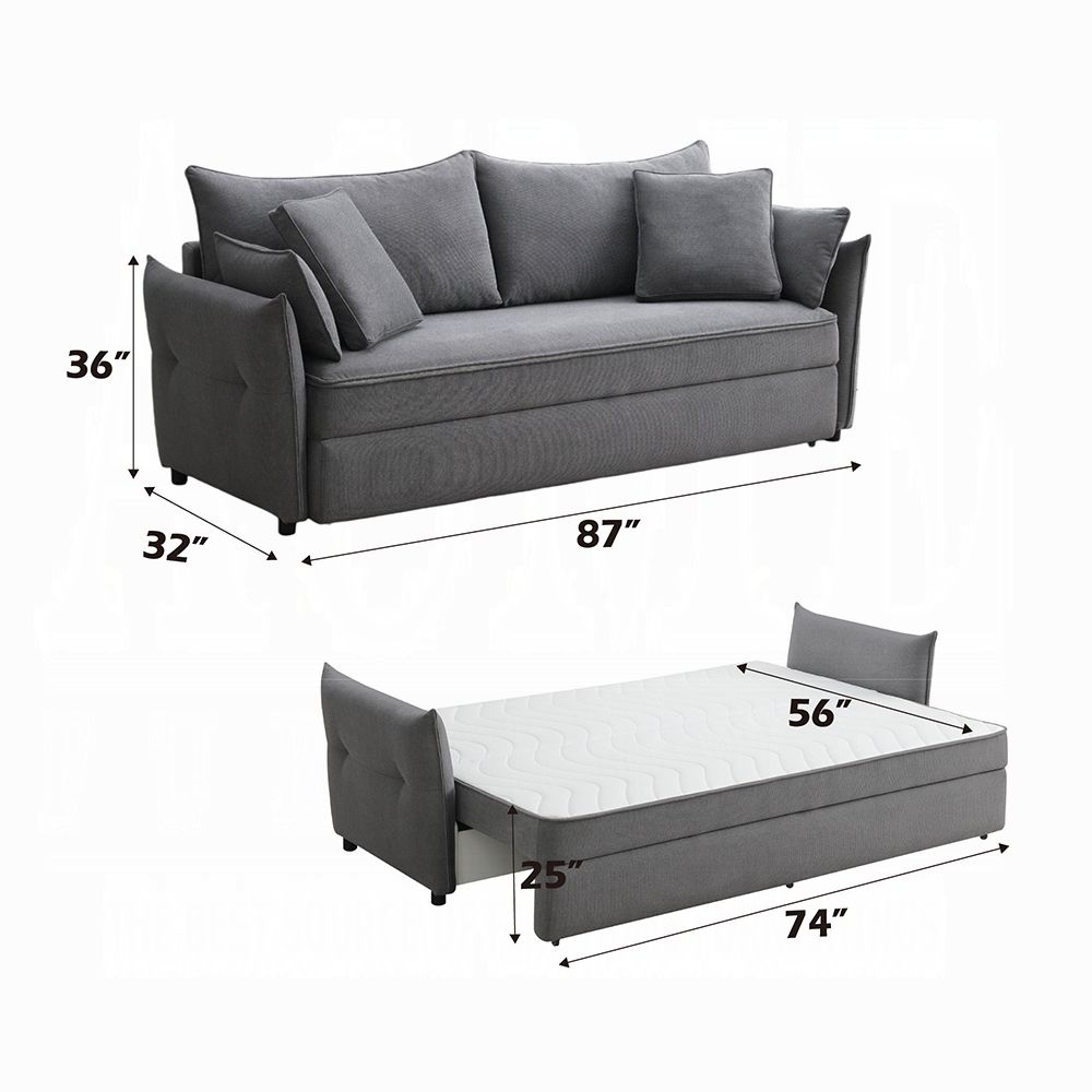 Martinus Grey Sofa Sleeper Dimentions