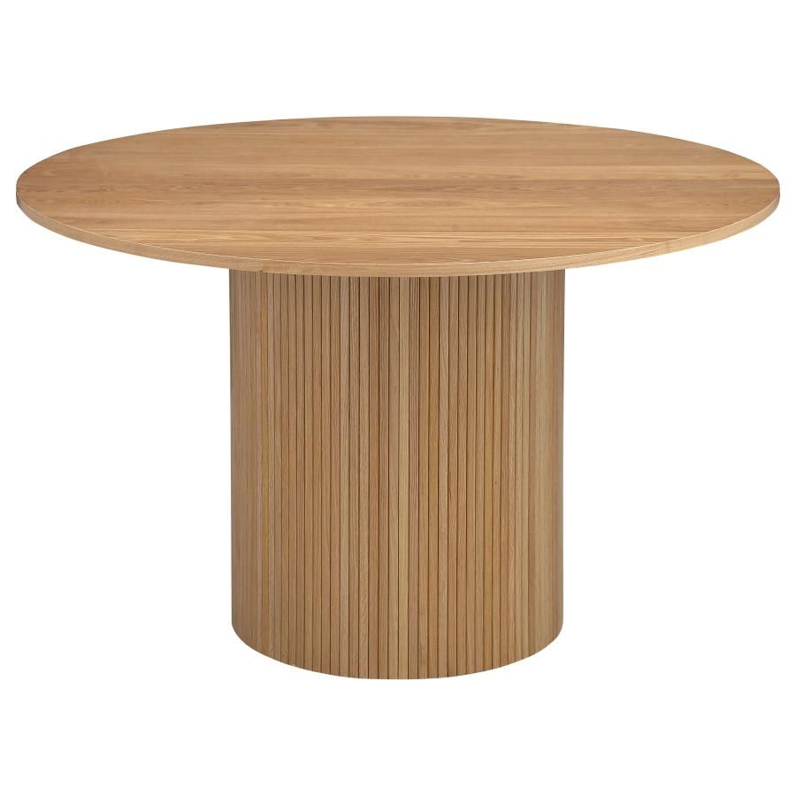 Maya Round Wood Top Dining Table