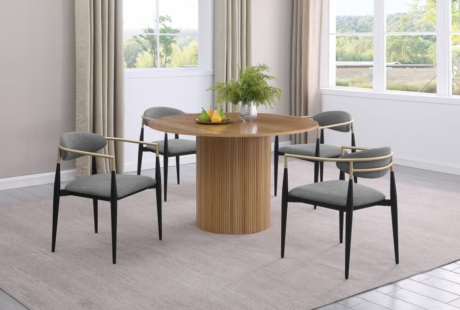 Maya Round Wood Dining Table Set