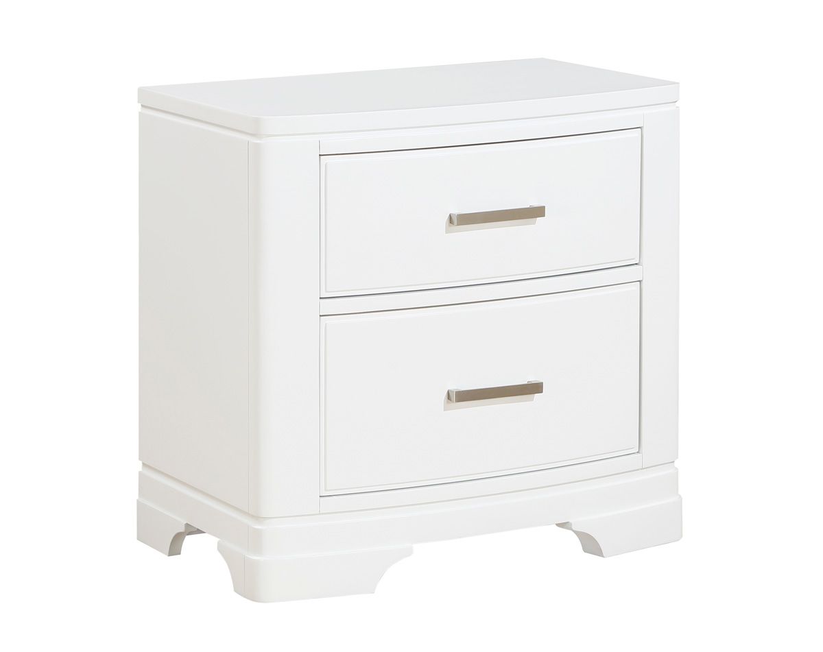 Meline White Finish Night Stand