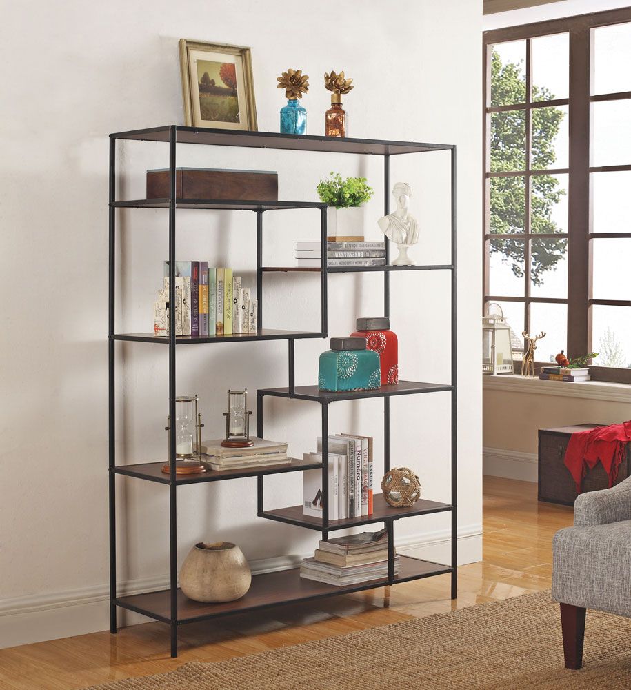 Merian 7-Shelf Geometric Bookcase