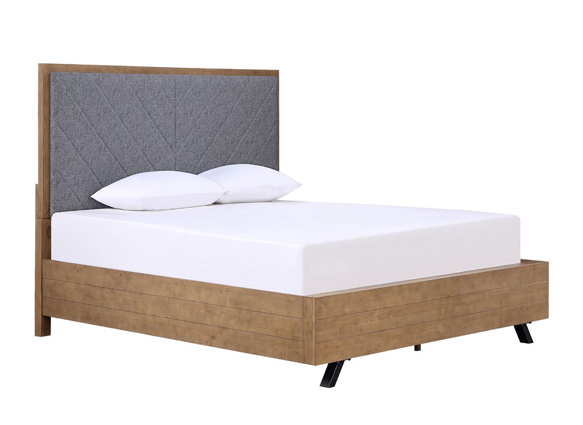 Mery Honey Brown Finish Bed