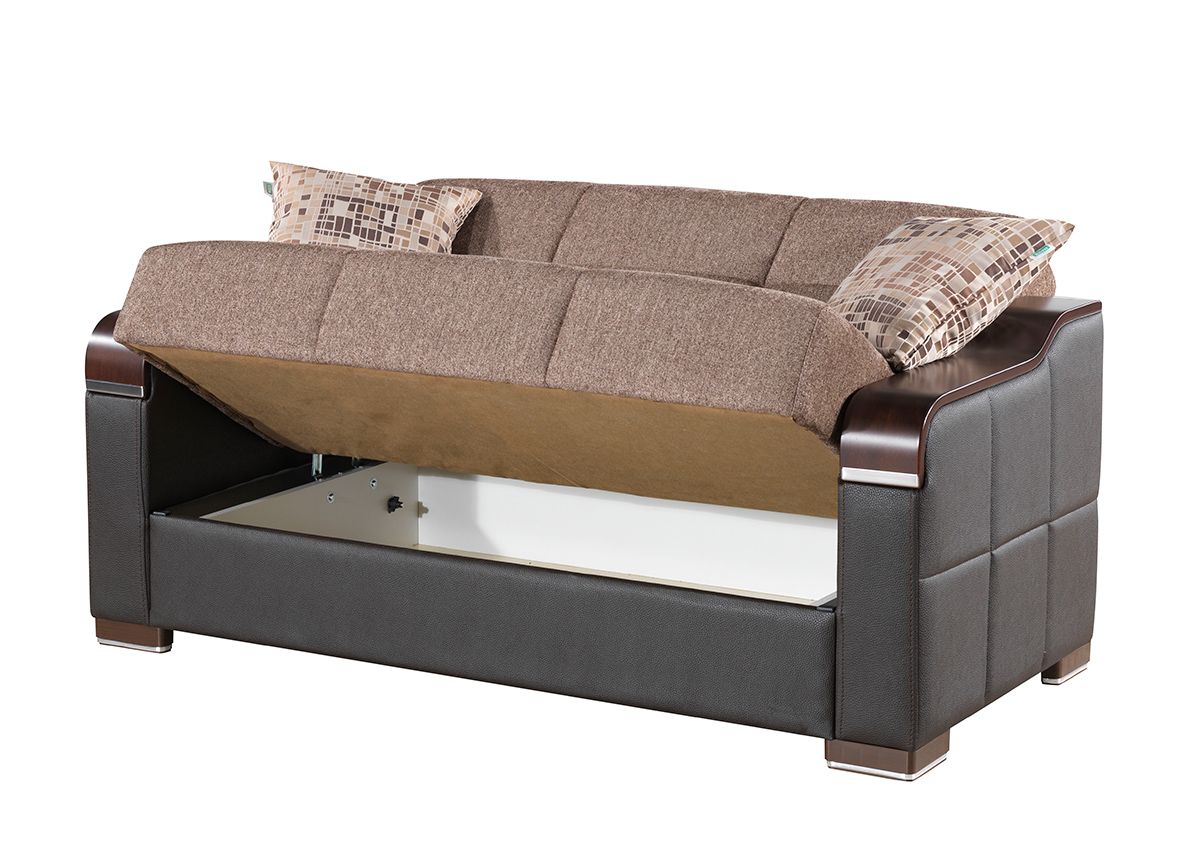 Metropol Brown Loveseat With Storage