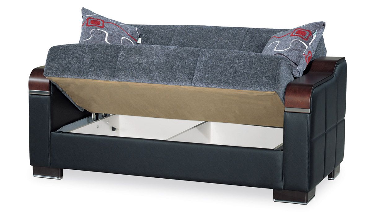 Metropol Grey Loveseat Storage