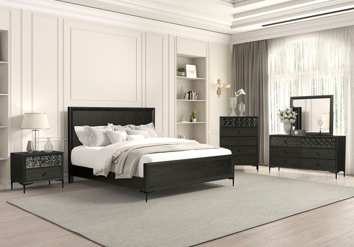 Midtown Modern Bedroom Espresso Finish