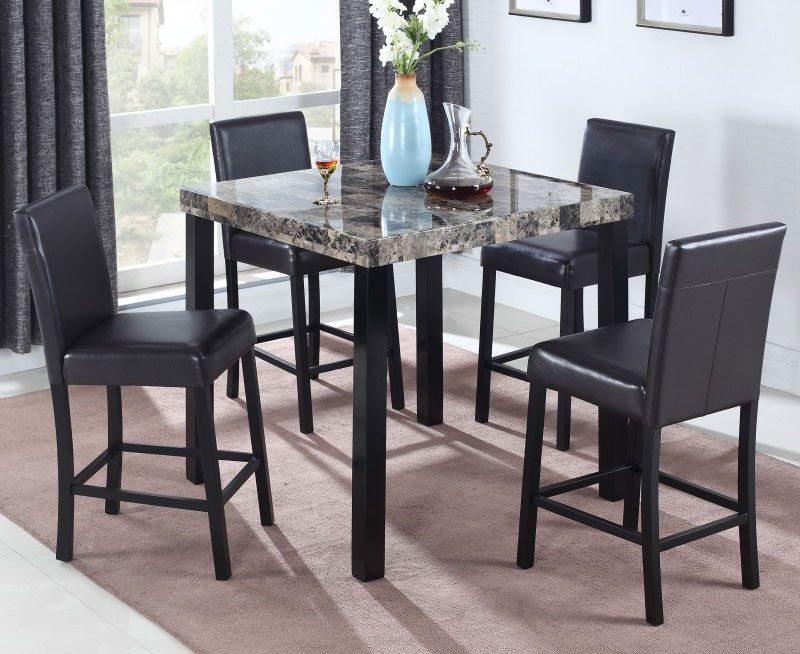 Faux marble pub table set new arrivals