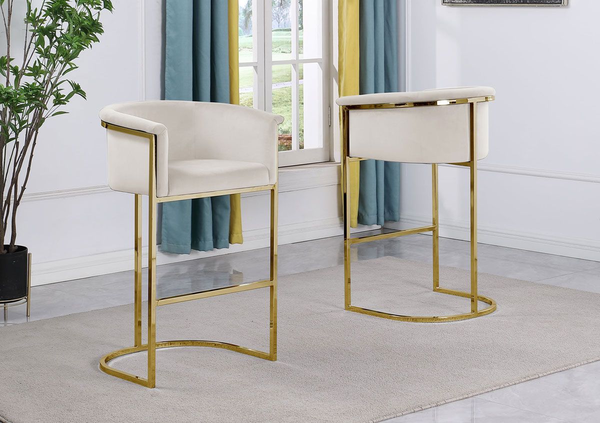 Modbury Bar Chair With Gold Finish Frame